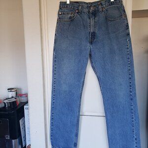 Levis 505 Med Washed Jeans Size W 33 L 30